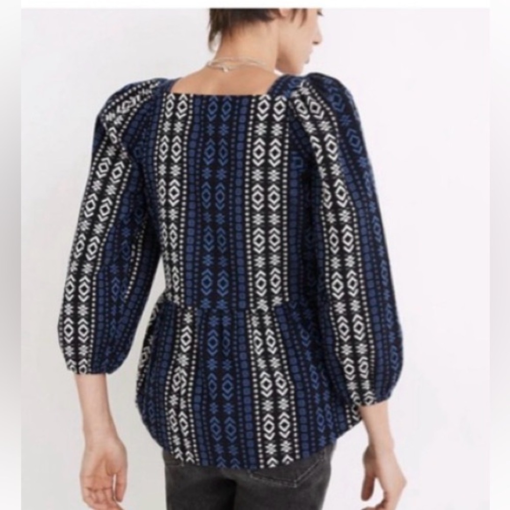 Madewell New! Light Spun Puff Sleeve Top - Picture 7 of 7